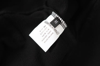 Chrome Hearts ラインストーン クロス パーカー - ブラック ゴシック ストリートウェア スウェットシャツ 2633 