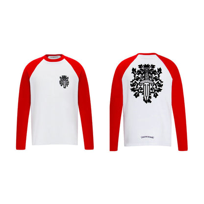 חולצת טריקו ארוכת שרוולים לגברים מדגם Chrome Hearts K9001 