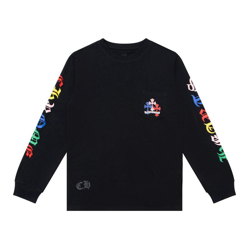 חולצת טריקו ארוכת שרוולים לגברים מדגם Chrome Hearts K8003 