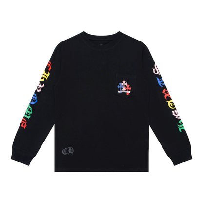 חולצת טריקו ארוכת שרוולים לגברים מדגם Chrome Hearts K8003 