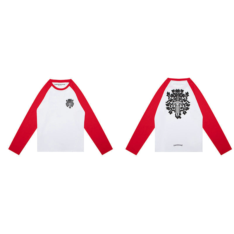 חולצת טריקו ארוכת שרוולים לגברים מדגם Chrome Hearts K9001 