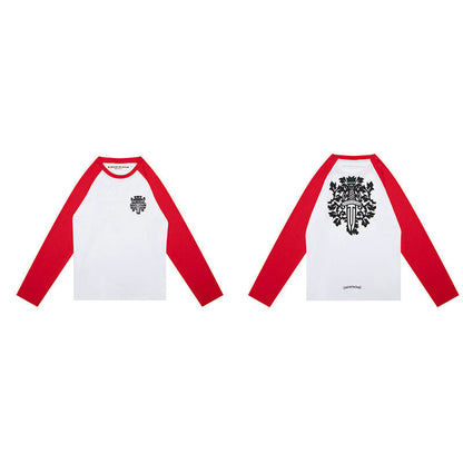 חולצת טריקו ארוכת שרוולים לגברים מדגם Chrome Hearts K9001 
