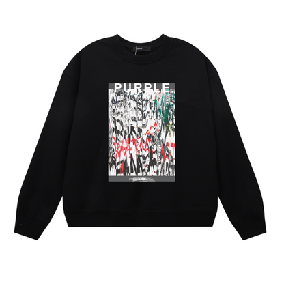 パープル メンズ 長袖 Tシャツ スウェットシャツ 1119 