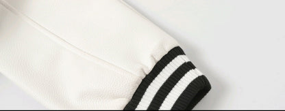 Chrome Hearts ブラック ホワイト ストリートスタイル ベースボールコート 0002 