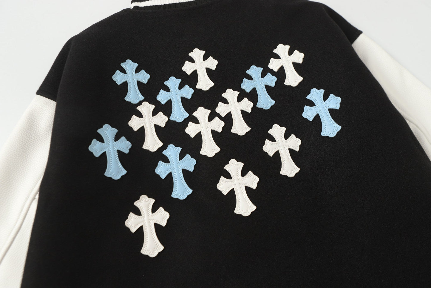 Chrome Hearts ブラック ホワイト ストリートスタイル ベースボールコート 0002 