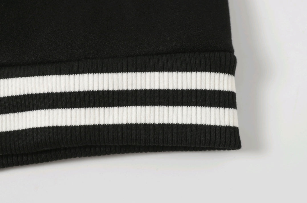 Chrome Hearts ブラック ホワイト ストリートスタイル ベースボールコート 0002 