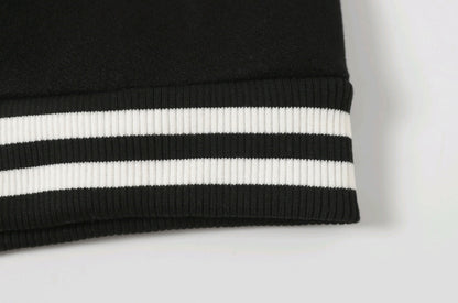 Chrome Hearts ブラック ホワイト ストリートスタイル ベースボールコート 0002 