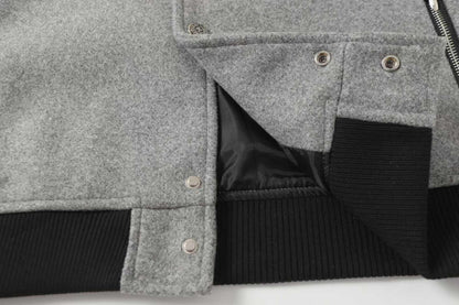 Chrome Hearts マルチクロス バーシティジャケット - グレーブラック ストリートジャケット 2215 
