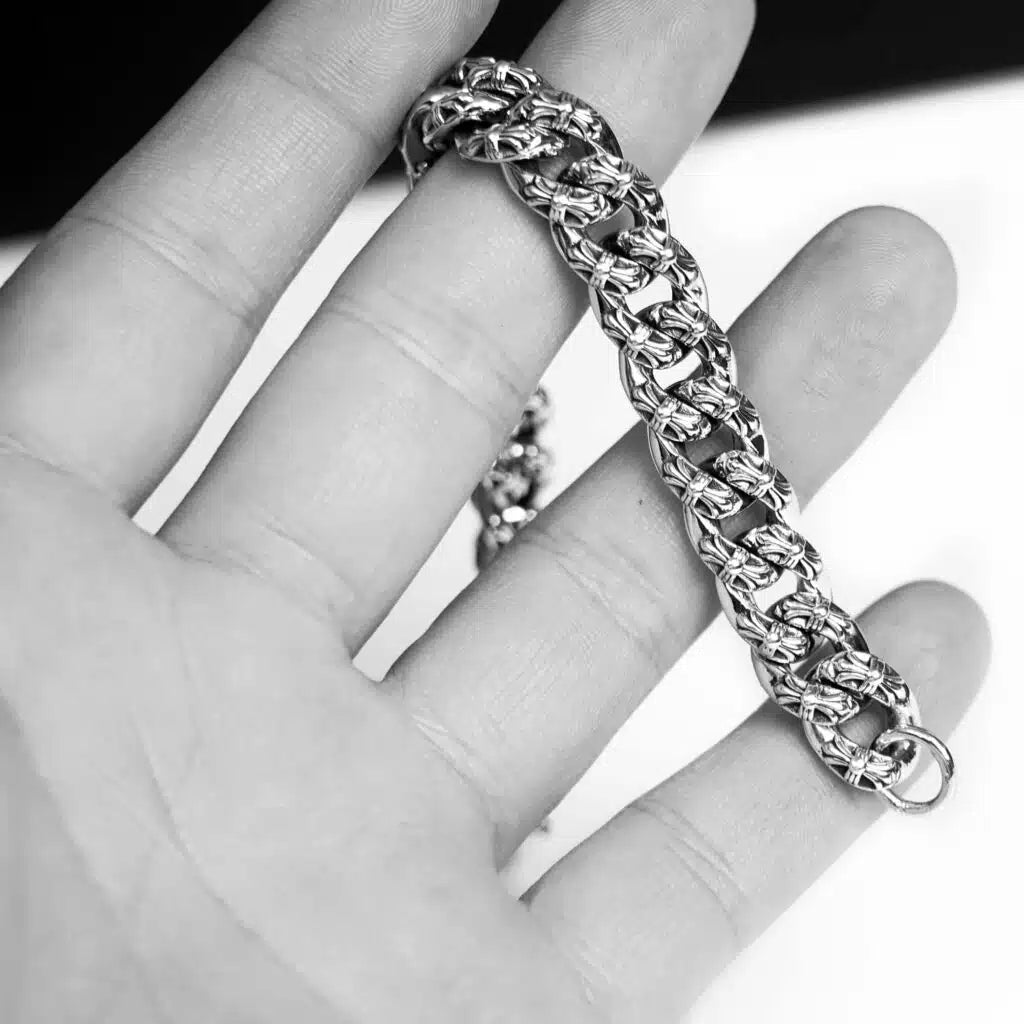 Chrome Hearts ベイビーファット ファンシーチェーンクリップブレスレット
