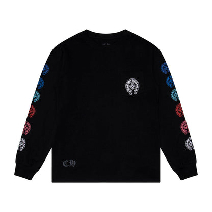 חולצת טריקו ארוכת שרוולים לגברים של Chrome Hearts K8009 