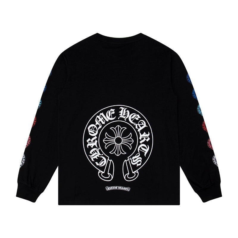 חולצת טריקו ארוכת שרוולים לגברים של Chrome Hearts K8009 