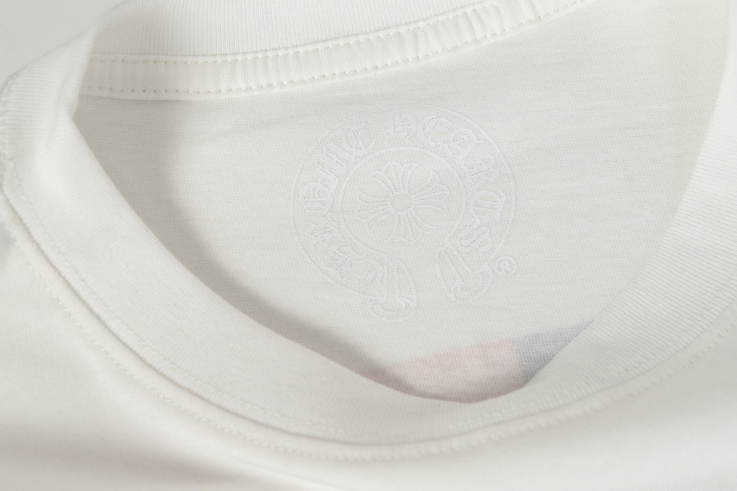 Chrome Hearts Logo Flag Long Sleeve Tee - Black White Gothic Street T-Shirt K2126