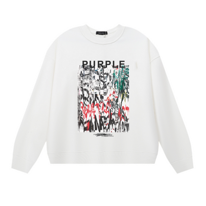パープル メンズ 長袖 Tシャツ スウェットシャツ 1119 
